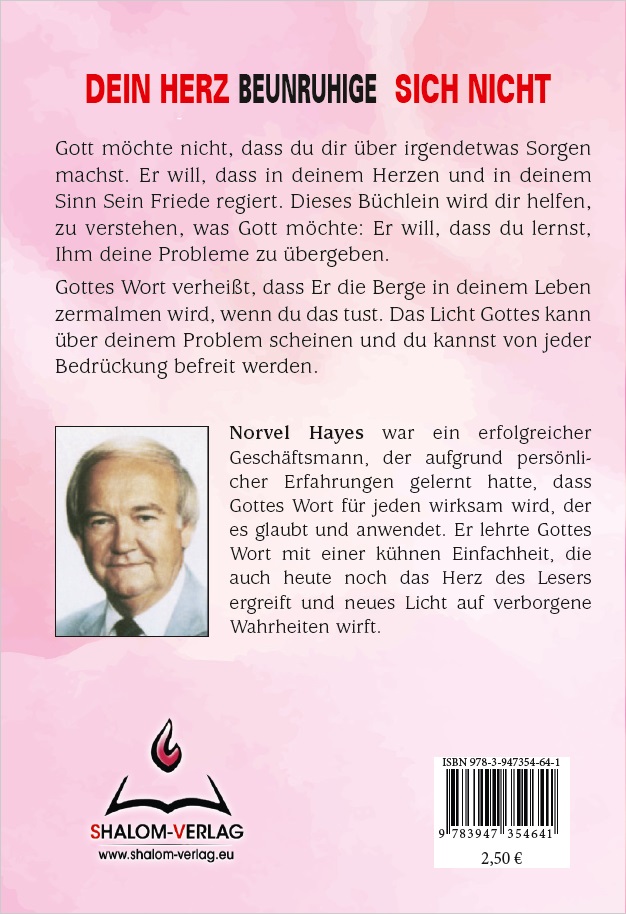 Rückseitencover Dein Herz beunruhige sich nicht