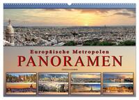 Vorderes Coverbild Europäische Metropolen - Panoramen (Wandkalender 2025 DIN A2 quer), CALVENDO Monatskalender