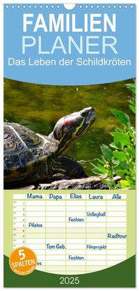 Vorderes Coverbild Familienplaner 2025 - Das Leben der Schildkröten mit 5 Spalten (Wandkalender, 21 x 45 cm) CALVENDO