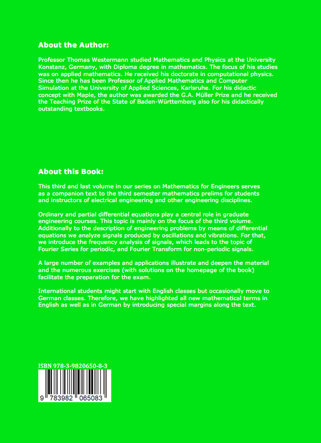 Rückseitencover Mathematics for Engineers