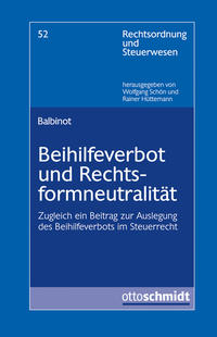 Vorderes Coverbild Beihilfeverbot und Rechtsformneutralität