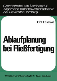 Vorderes Coverbild Ablaufplanung bei Fließfertigung