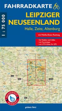Vorderes Coverbild Fahrradkarte Leipziger Neuseenland