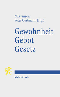 Vorderes Coverbild Gewohnheit. Gebot. Gesetz