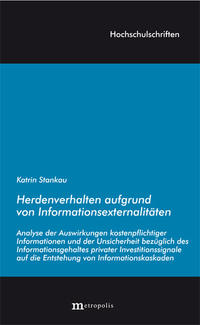 Vorderes Coverbild Herdenverhalten aufgrund von Informationsexternalitäten