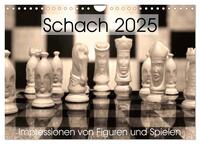 Vorderes Coverbild Schach 2025. Impressionen von Figuren und Spielen (Wandkalender 2025 DIN A4 quer), CALVENDO Monatskalender