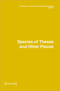 Vorderes Coverbild Dimensions. Journal of Architectural Knowledge