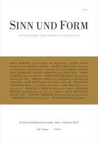 Vorderes Coverbild Sinn und Form 4/2024