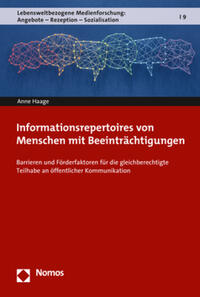 Vorderes Coverbild Informationsrepertoires von Menschen mit Beeinträchtigungen