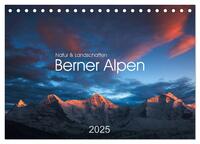Vorderes Coverbild BERNER ALPEN - Natur und Landschaften (Tischkalender 2025 DIN A5 quer), CALVENDO Monatskalender