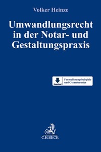 Vorderes Coverbild Umwandlungsrecht in der Notar- und Gestaltungspraxis