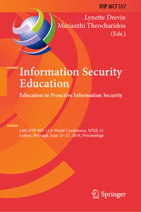 Vorderes Coverbild Information Security Education. Education in Proactive Information Security