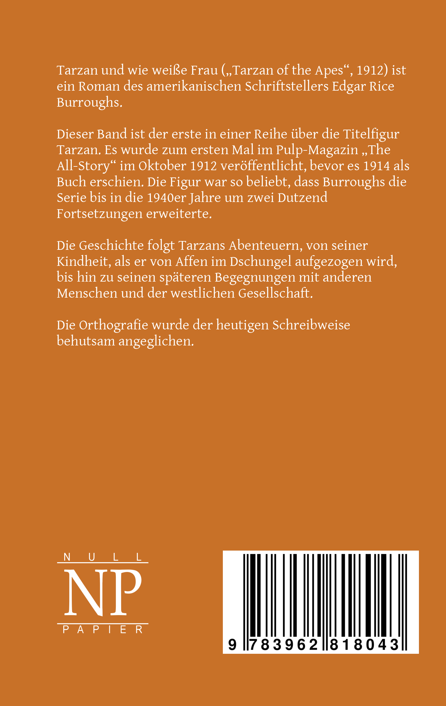 Rückseitencover Tarzan – Band 1