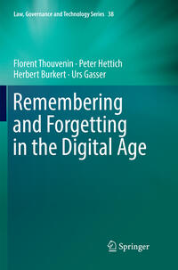 Vorderes Coverbild Remembering and Forgetting in the Digital Age