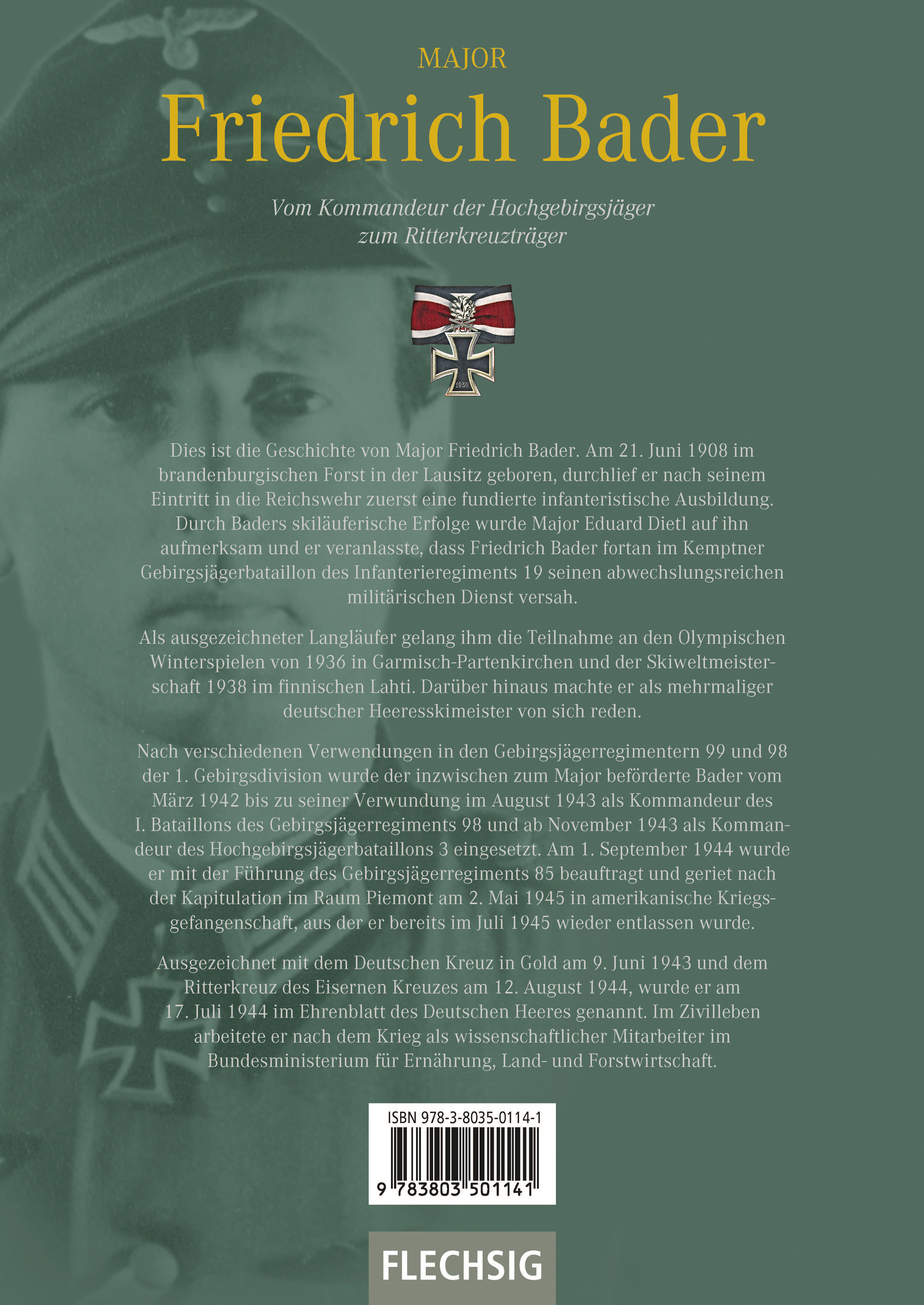 Rückseitencover Major Friedrich Bader