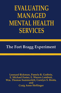Vorderes Coverbild Evaluating Managed Mental Health Services