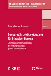 Vorderes Coverbild Der europäische Marktzugang für Schweizer Banken