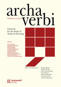 Vorderes Coverbild Archa Verbi, Band 7 / 2010