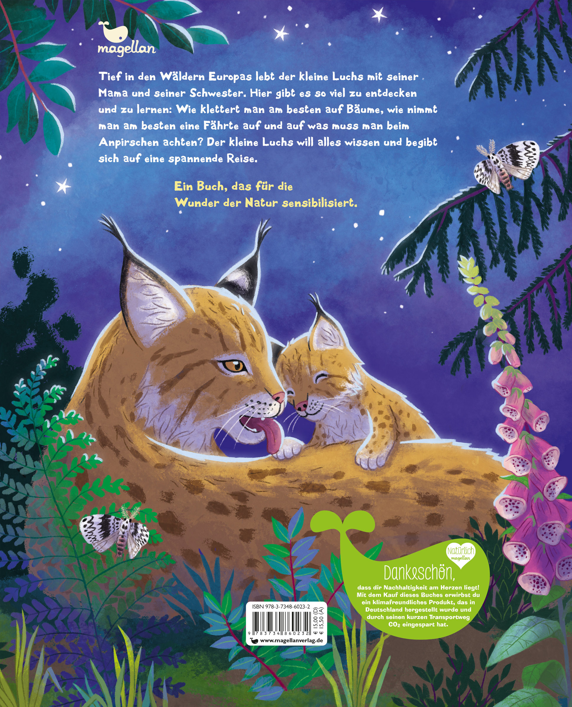 Rückseitencover Der kleine Luchs - Zu Hause in den Wäldern Europas