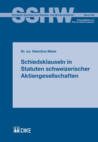 Vorderes Coverbild Schiedsklauseln in Statuten schweizerischer Aktiengesellschaften