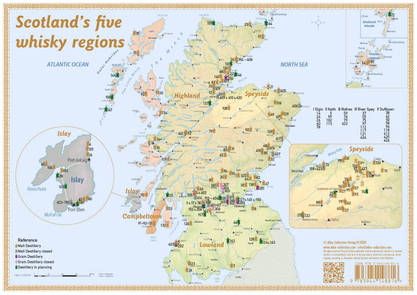 Rückseitencover Elements of Scotch - Tasting Map