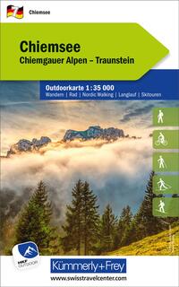 Vorderes Coverbild Kümmerly+Frey Outdoorkarte Deutschland 7 Chiemsee 1:35.000