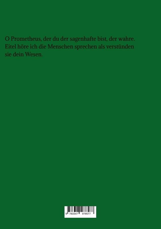Rückseitencover Hymne auf Prometheus
