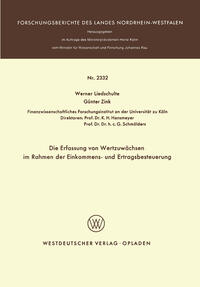 Vorderes Coverbild Die Erfassung von Wertzuwächsen im Rahmen der Einkommens- und Ertragsbesteuerung