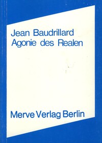 Vorderes Coverbild Agonie des Realen