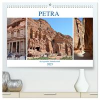 Vorderes Coverbild PETRA, die legendäre Nabatäerstadt (hochwertiger Premium Wandkalender 2025 DIN A2 quer), Kunstdruck in Hochglanz
