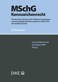 Vorderes Coverbild MSchG - Kennzeichenrecht