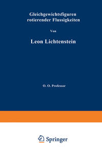 Vorderes Coverbild Gleichgewichtsfiguren Rotierender Flüssigkeiten