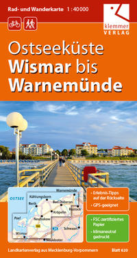 Vorderes Coverbild Rad- und Wanderkarte Ostseeküste Wismar bis Warnemünde