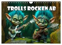 Vorderes Coverbild Trolls rocken ab (Wandkalender 2025 DIN A4 quer), CALVENDO Monatskalender