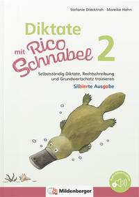 Vorderes Coverbild Diktate mit Rico Schnabel, Klasse 2 - silbierte Ausgabe
