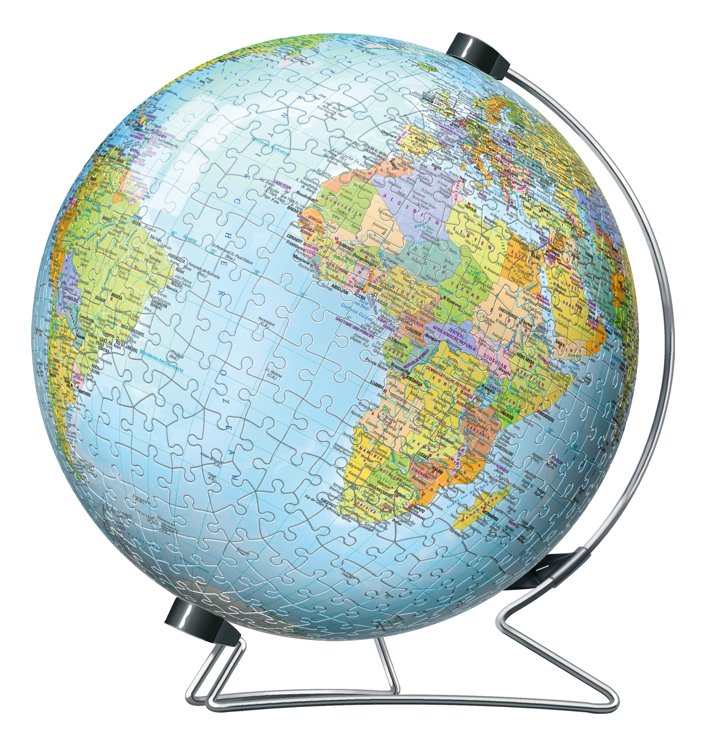 Beispielinhalt (Bild) 3D Puzzle - Globus in deutscher Sprache