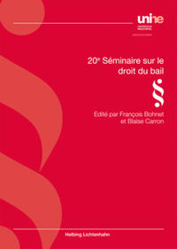 Vorderes Coverbild 20e séminaire sur le droit du bail