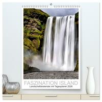 Vorderes Coverbild Faszination Island - Landschaftskalender mit Tagesplaner 2026 / Planer (hochwertiger Premium Wandkalender 2026 DIN A2 hoch), Kunstdruck in Hochglanz