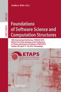 Vorderes Coverbild Foundations of Software Science and Computation Structures