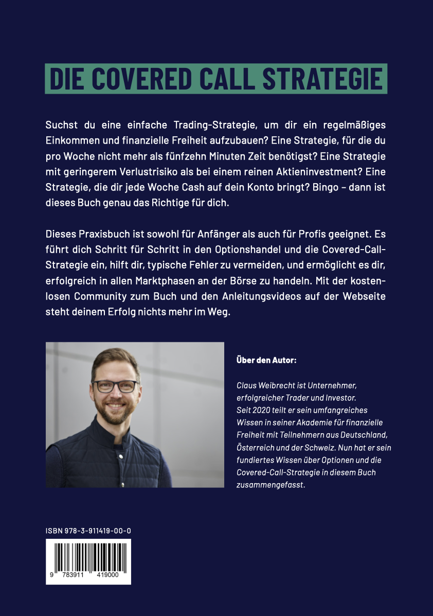 Rückseitencover Die Kunst des Optionshandels – Die Covered Call Strategie