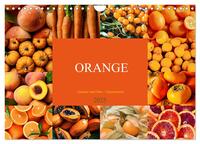 Vorderes Coverbild ORANGE - Gemüse und Obst -Vitaminreich (Wandkalender 2025 DIN A4 quer), CALVENDO Monatskalender
