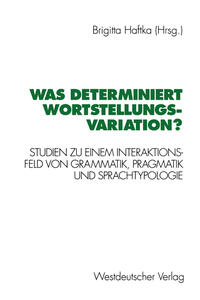 Vorderes Coverbild Was determiniert Wortstellungsvariation?