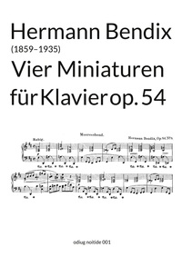 Vorderes Coverbild Vier Miniaturen op. 54