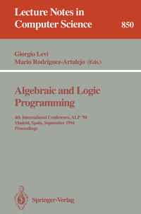 Vorderes Coverbild Algebraic and Logic Programming