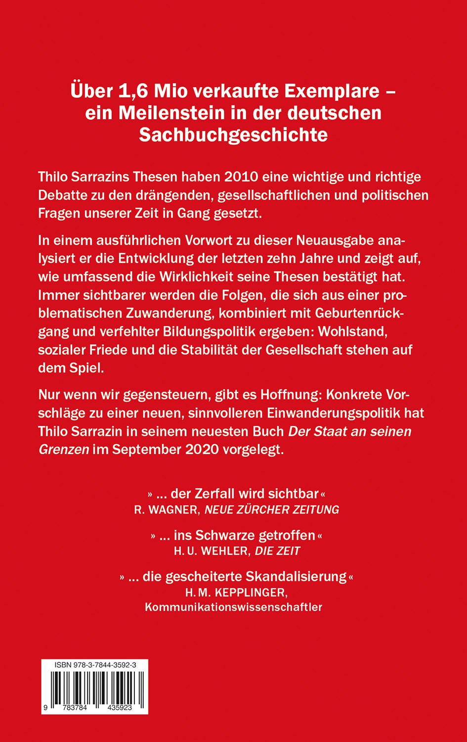 Rückseitencover Deutschland schafft sich ab