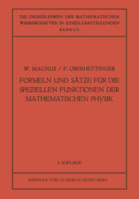 Vorderes Coverbild Formeln und Sätze für die Speziellen Funktionen der Mathematischen Physik