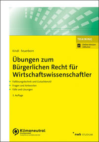 Vorderes Coverbild Übungen zum Bürgerlichen Recht für Wirtschaftswissenschaftler