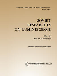 Vorderes Coverbild Soviet Researches on Luminescence