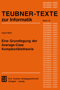 Vorderes Coverbild Eine Grundlegung der Average-Case Komplexitätstheorie