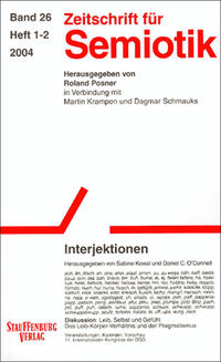 Vorderes Coverbild Zeitschrift für Semiotik / Interjektionen